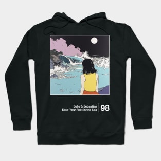 Ease Your Feet in the Sea - Minimal Style Graphic Design Hoodie
